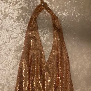 Pink Sequin Jumpsuit